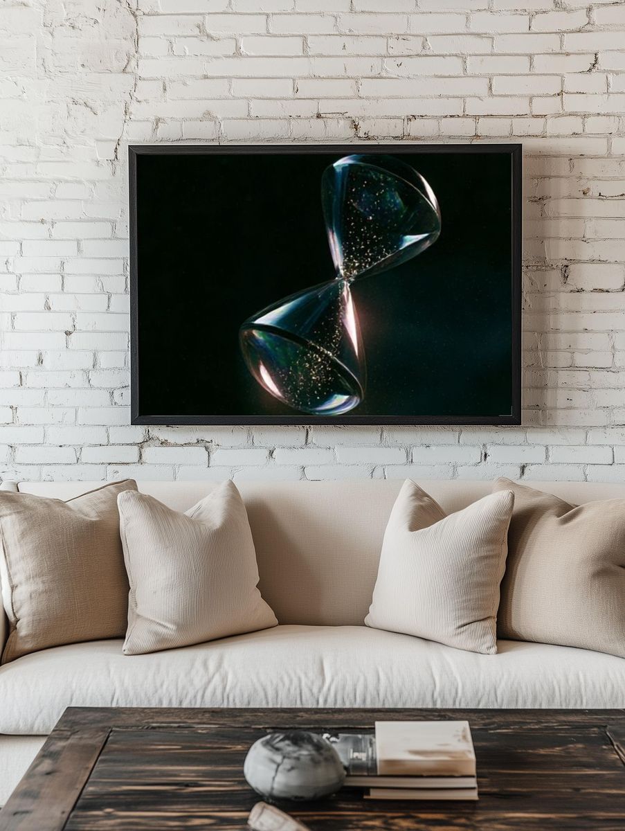 Cosmic Hourglass Abstract Poster. room preview