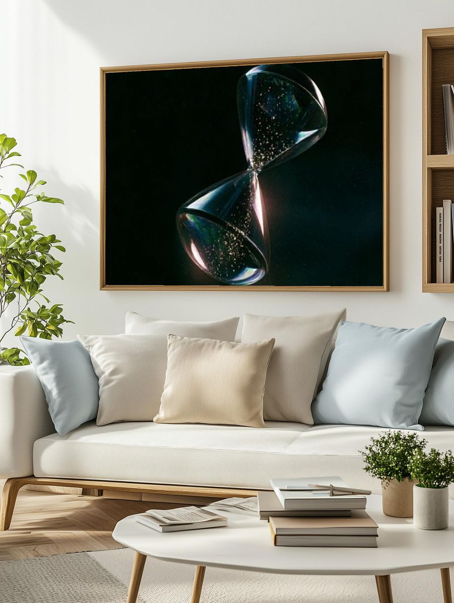 Cosmic Hourglass Abstract Poster. — room view 2
