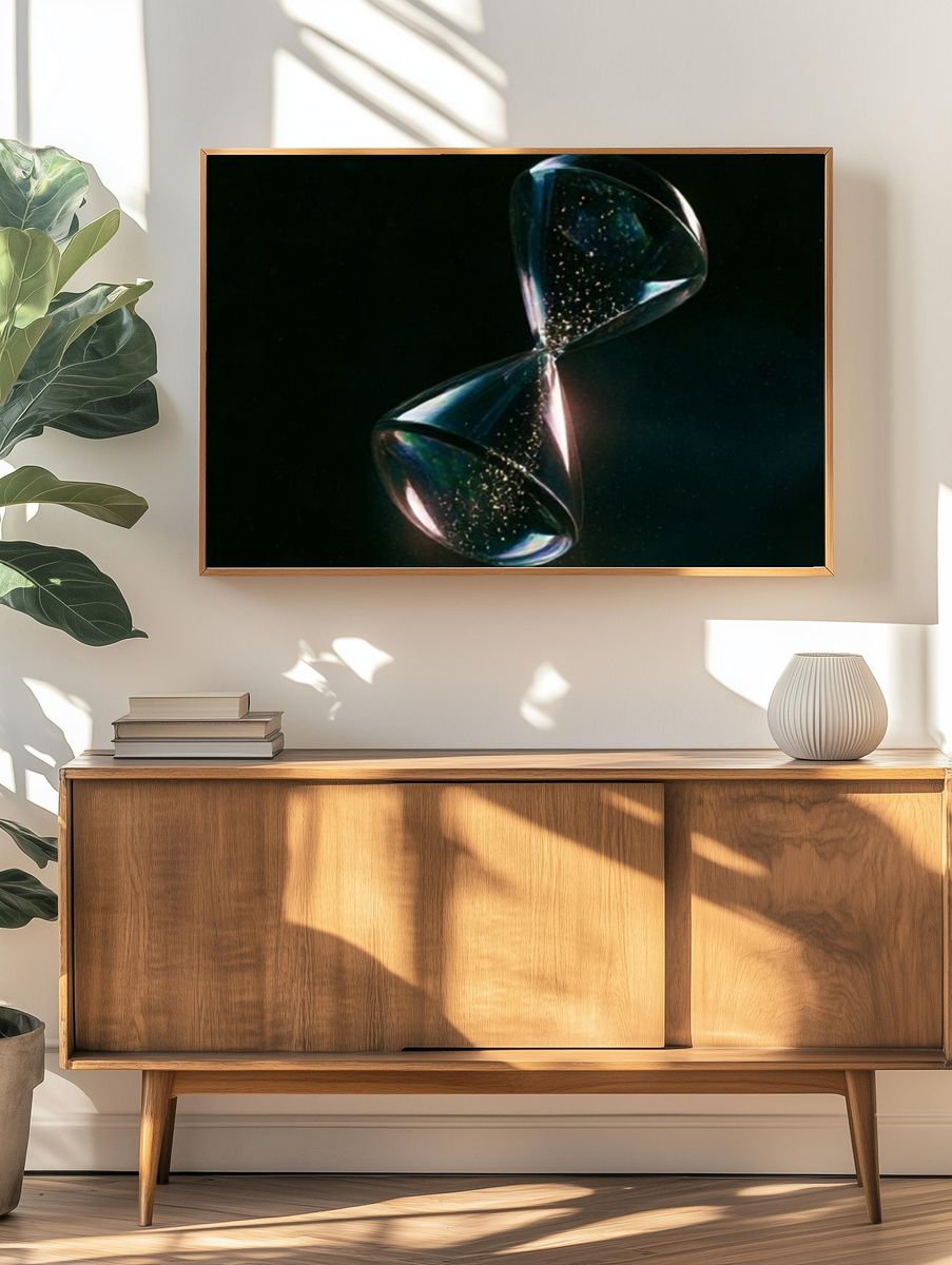 Cosmic Hourglass Abstract Poster. — room view 3