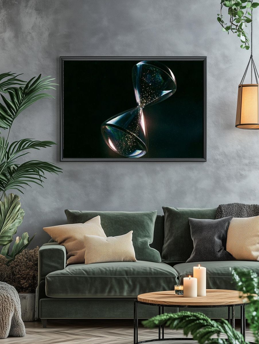 Cosmic Hourglass Abstract Poster. — room view 4