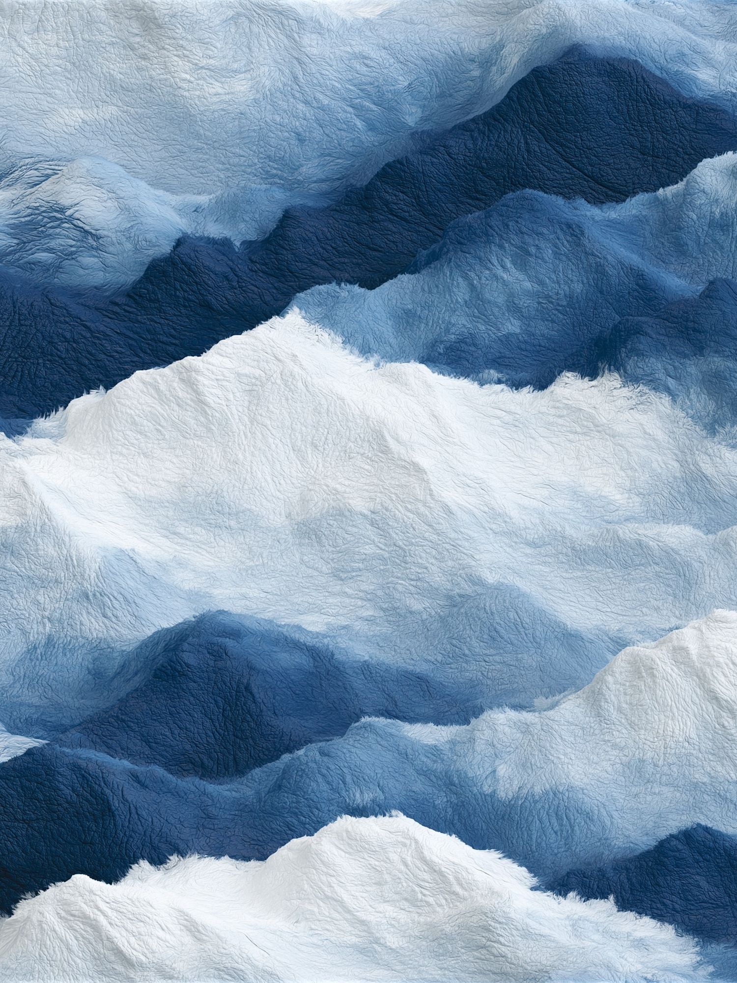 Blue Mountain Clouds Abstract Print. poster detail