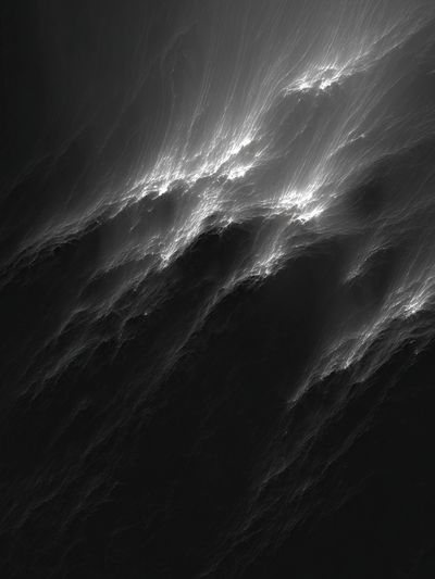 Monochrome Light Streaks Abstract Poster. poster