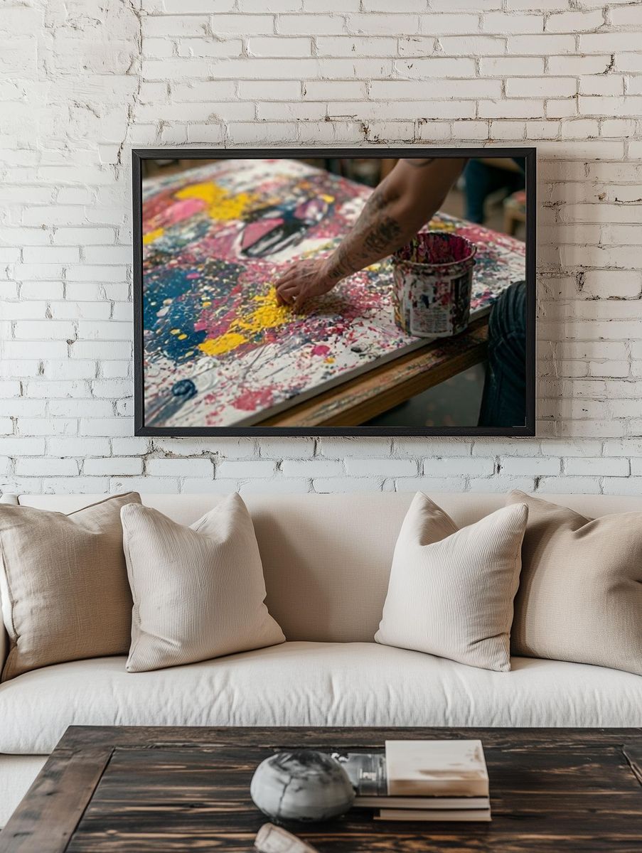 Abstract Paint Splatter Poster. room preview