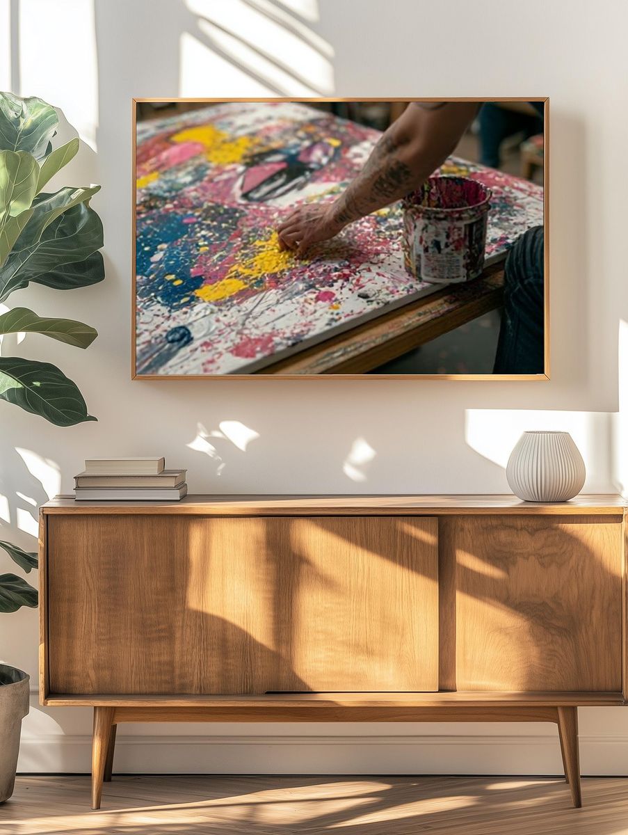 Abstract Paint Splatter Poster. — room view 3