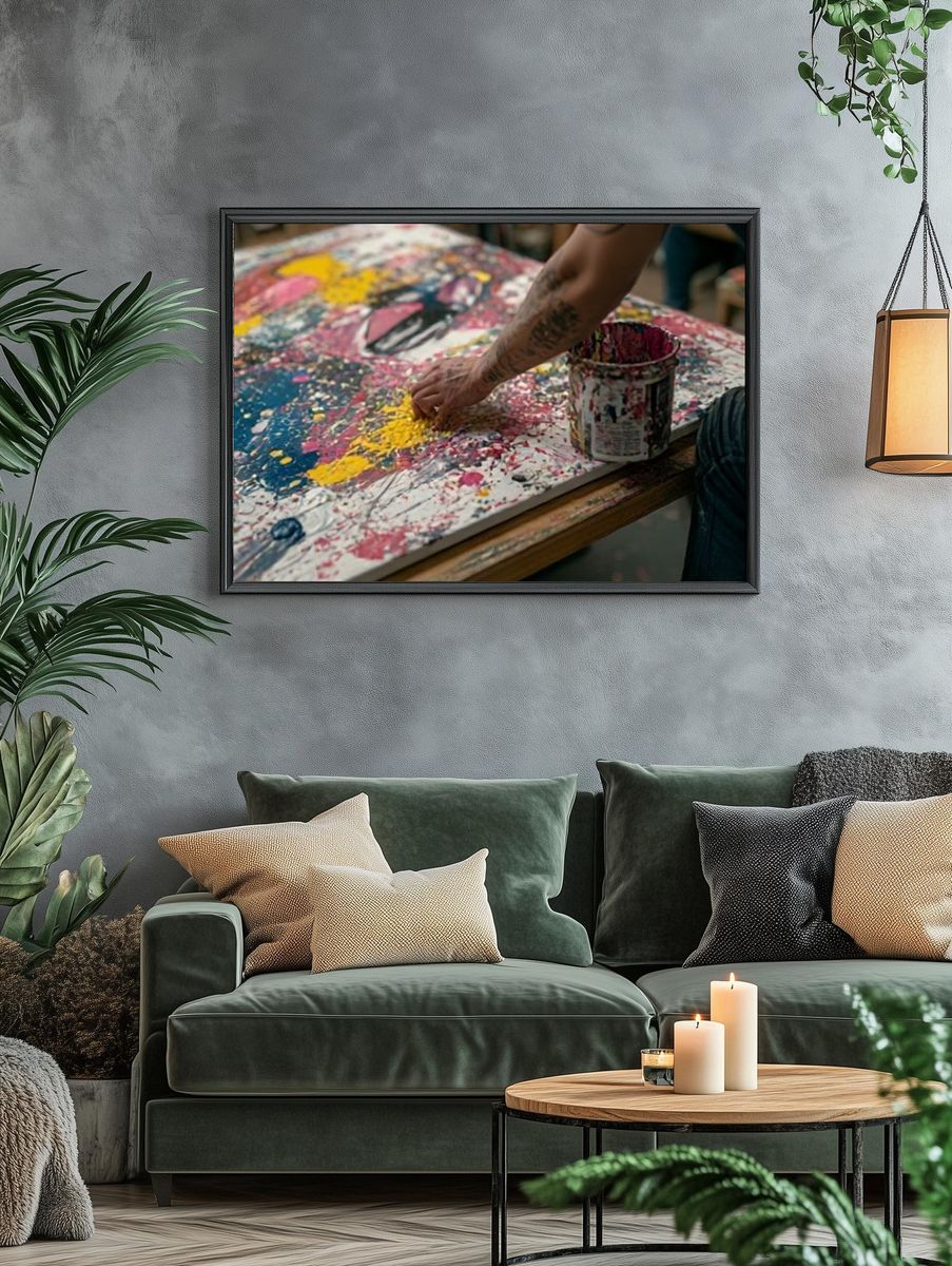 Abstract Paint Splatter Poster. — room view 4