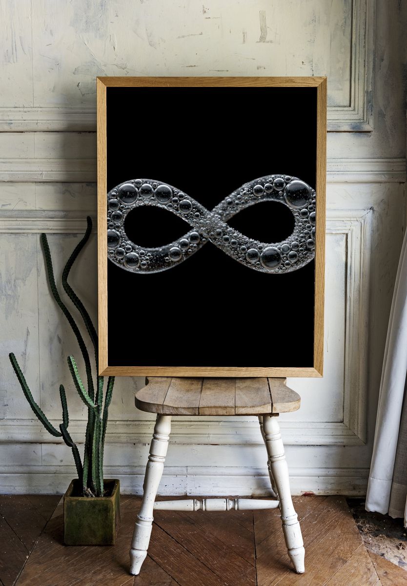 Bubble Infinity Abstract Poster. room preview
