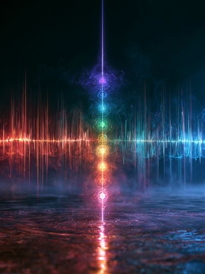 Rainbow Chakra Energy Poster.