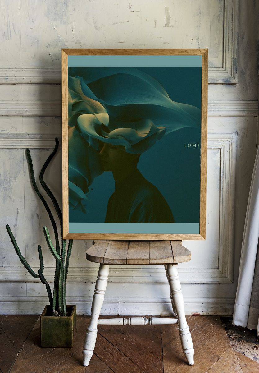 Lomé Abstract Flow Poster. — room view 1