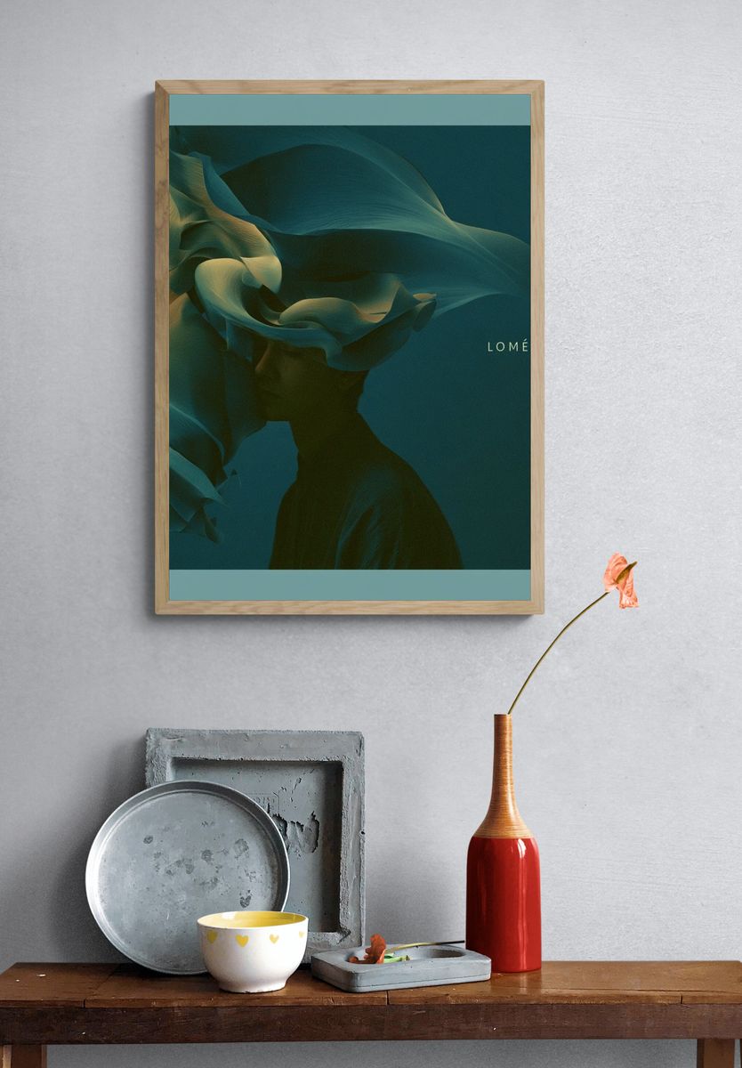 Lomé Abstract Flow Poster. — room view 3