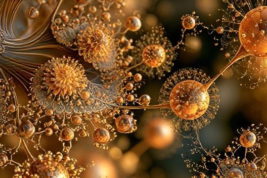 Golden Abstract Orbital Poster. poster detail