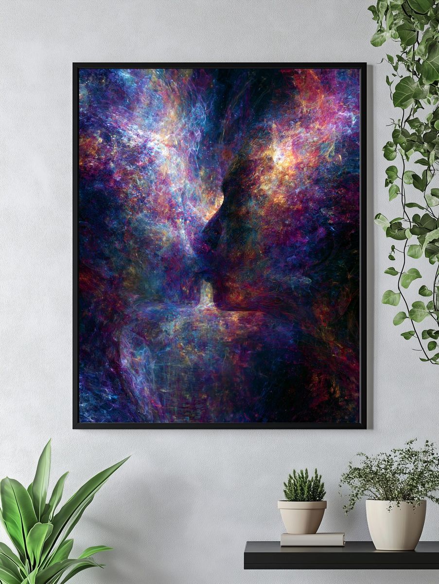 Cosmic Lovers Abstract Poster. — room view 4