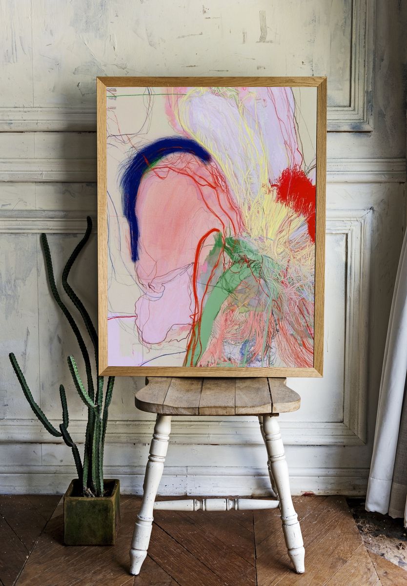 Abstract Color Field Poster. room preview