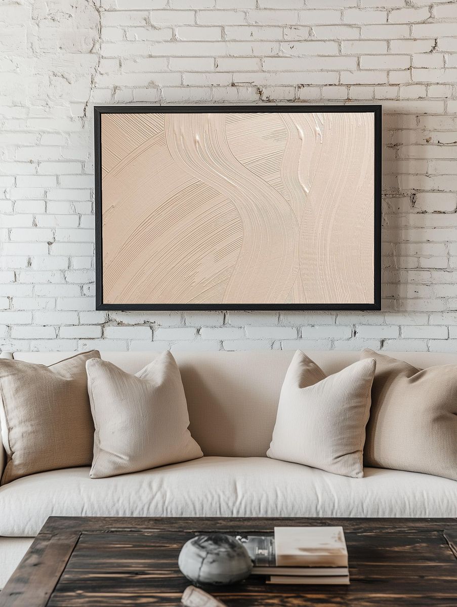 Brown brush stroke textured background. — room view 1