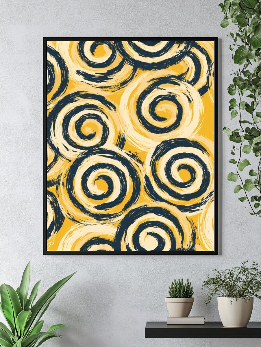 Golden Spiral Abstract Print. — room view 4