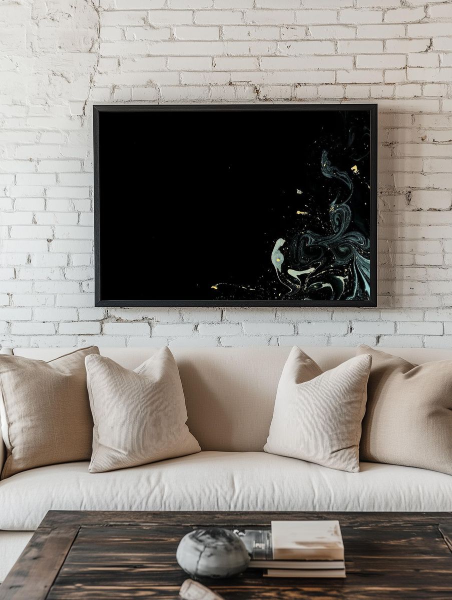 Gray oil paint textured background. — room view 1