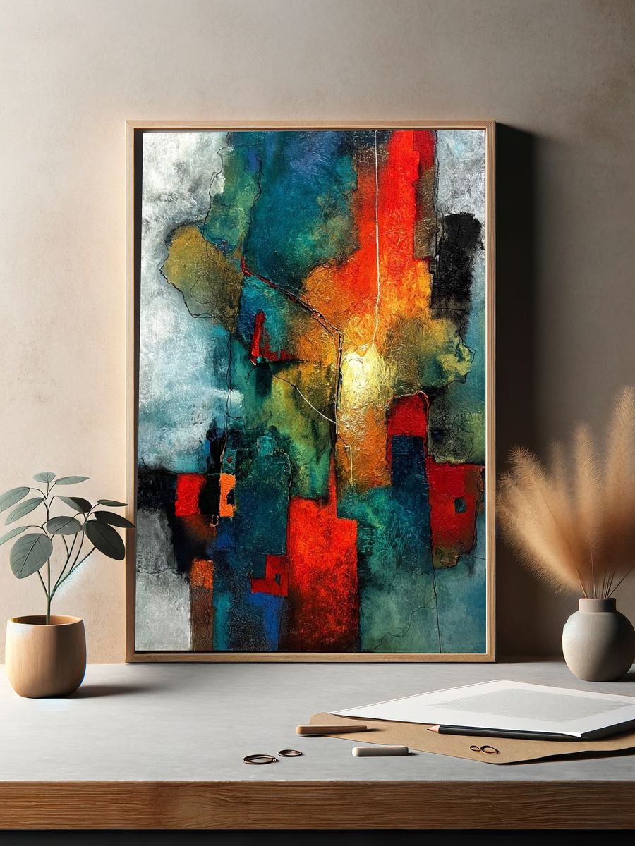Chromatic Urban Abstract Poster. — room view 2