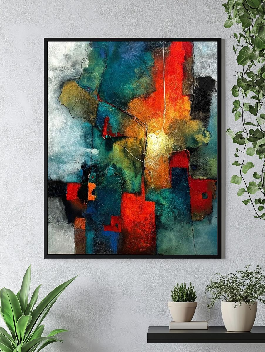 Chromatic Urban Abstract Poster. — room view 4