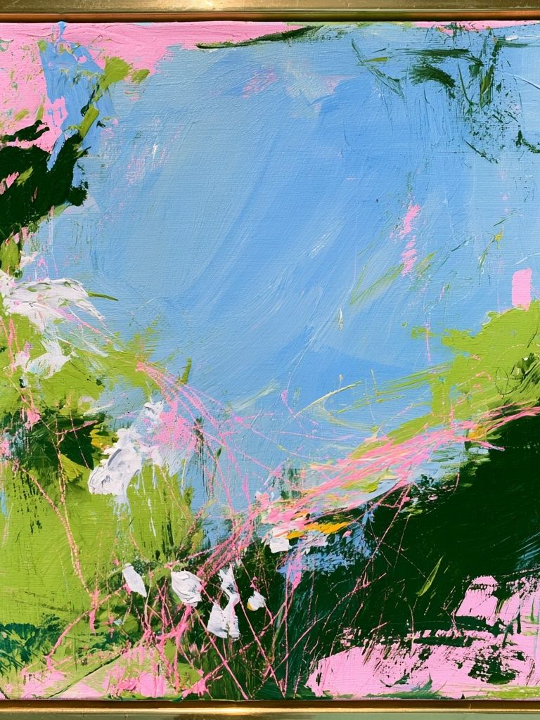 Pastel Garden Abstract Poster. poster — abstract art