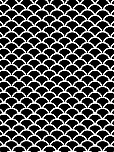 Scallop Pattern Black-White Poster.