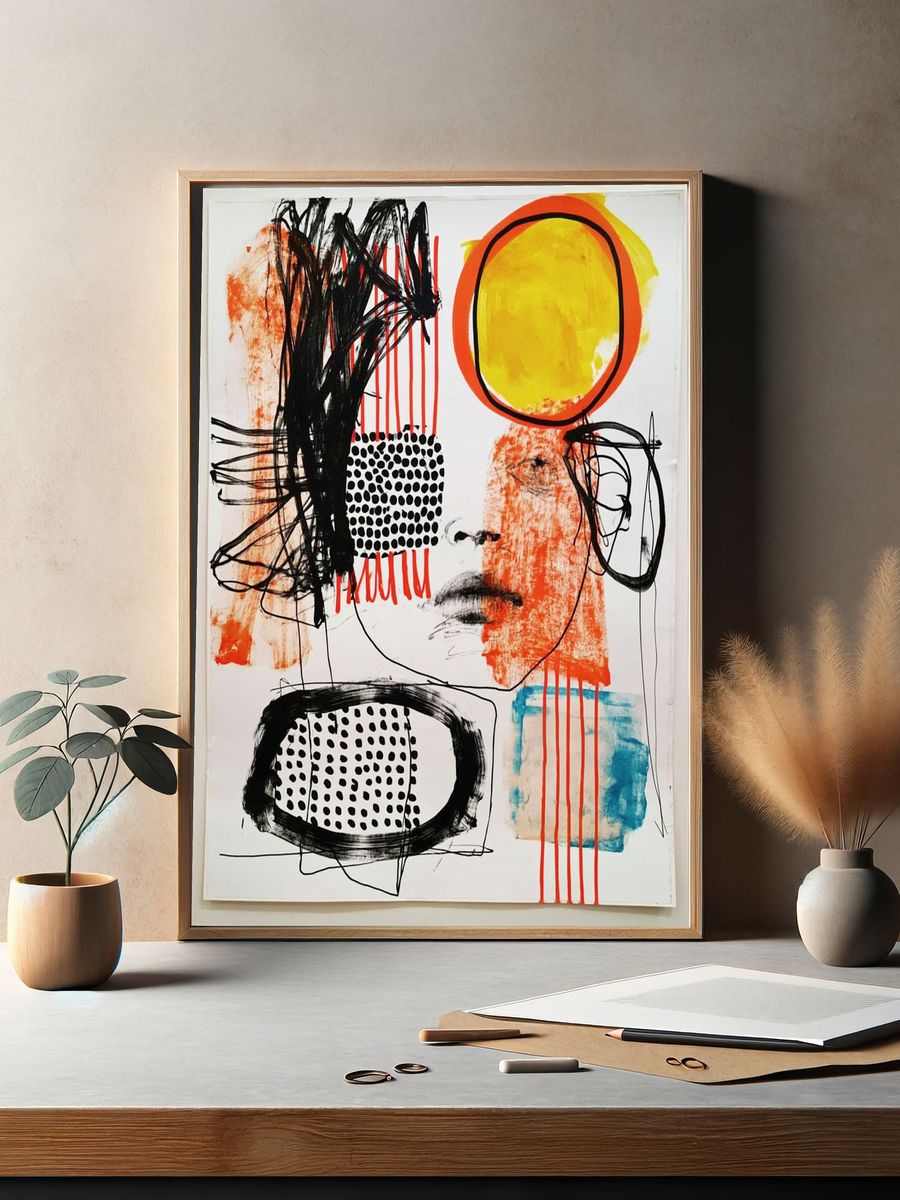 Industrial Machine Abstract Poster. — room view 2