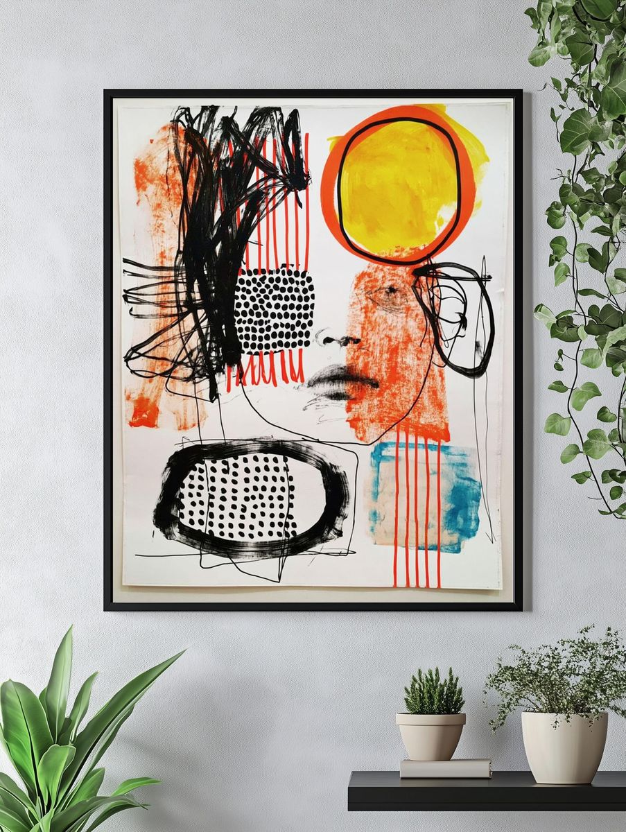Industrial Machine Abstract Poster. — room view 4