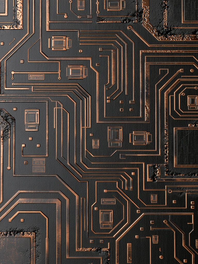 Copper Circuit Board Abstract Poster. poster — abstract art
