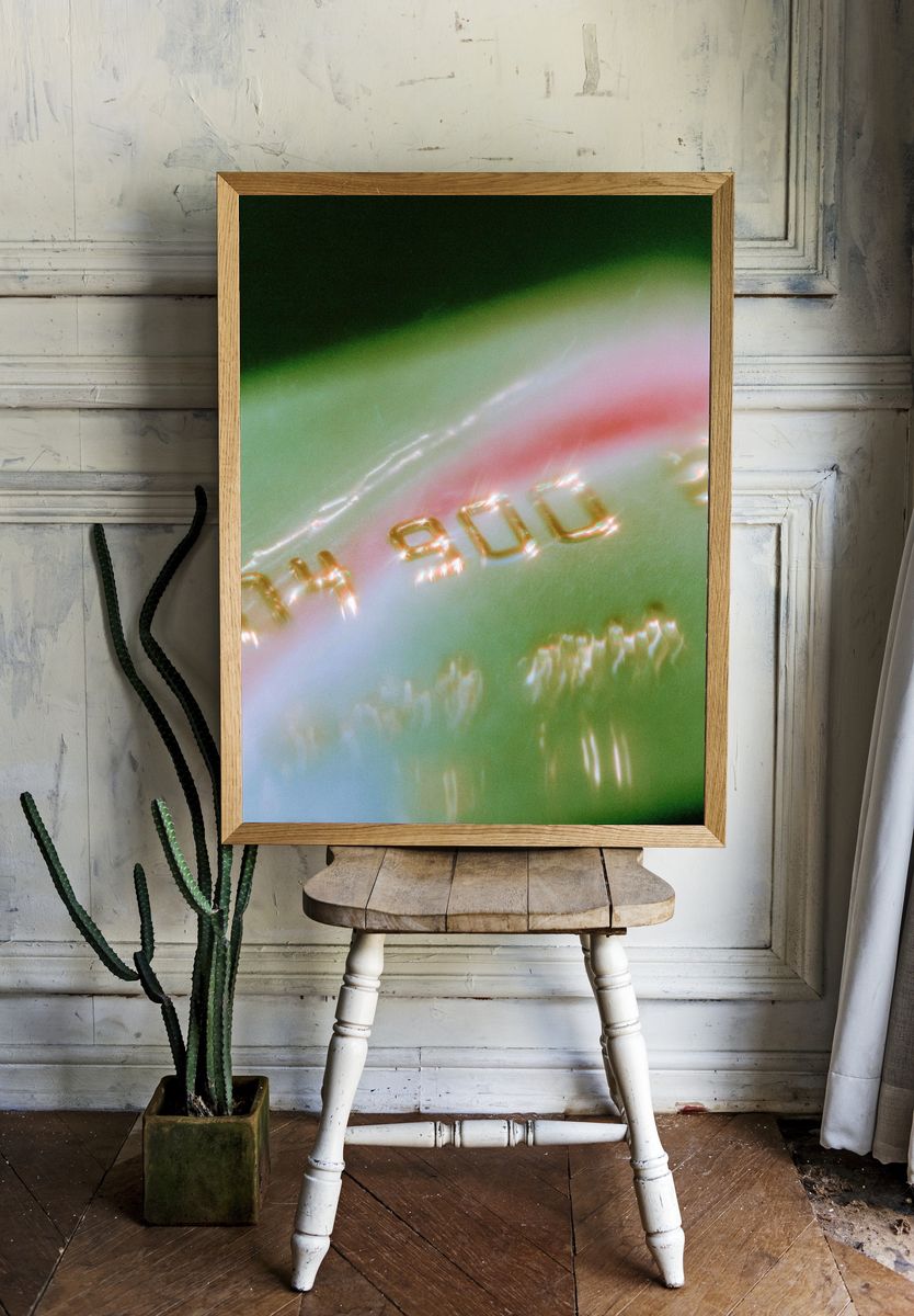 Abstract Neon Glow Print. room preview