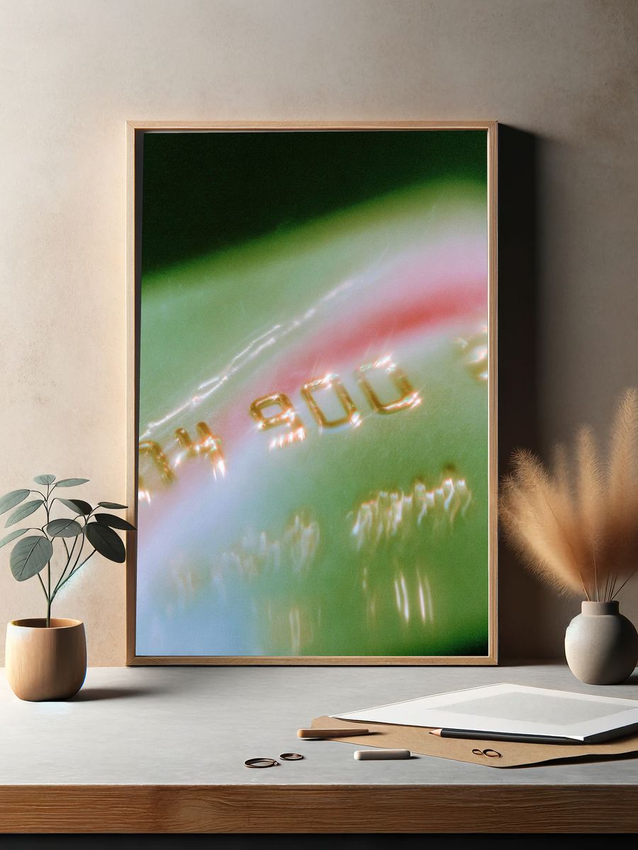 Abstract Neon Glow Print. — room view 2
