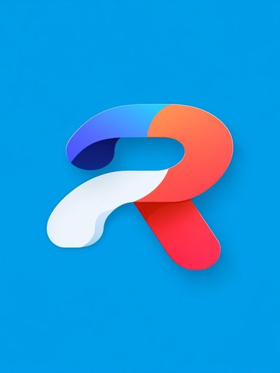 Colorful Ribbon R Poster. poster