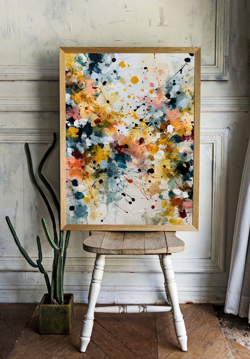 Color Splash Abstract Poster. room preview