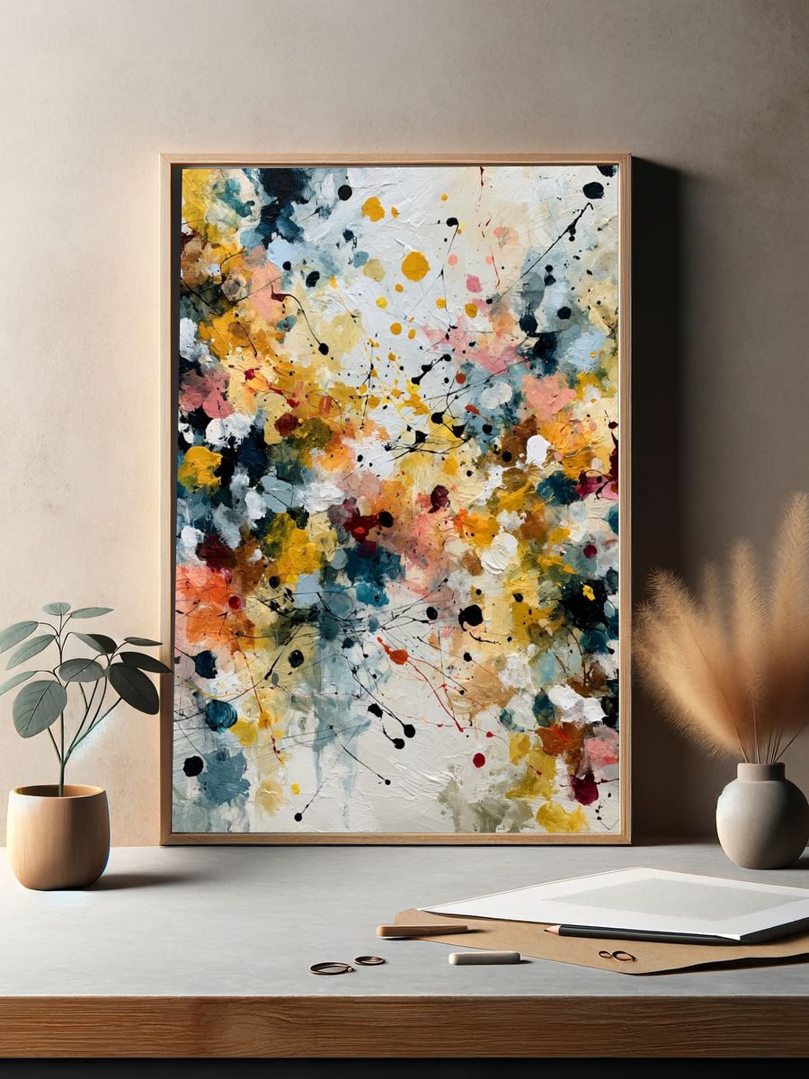 Color Splash Abstract Poster. — room view 2