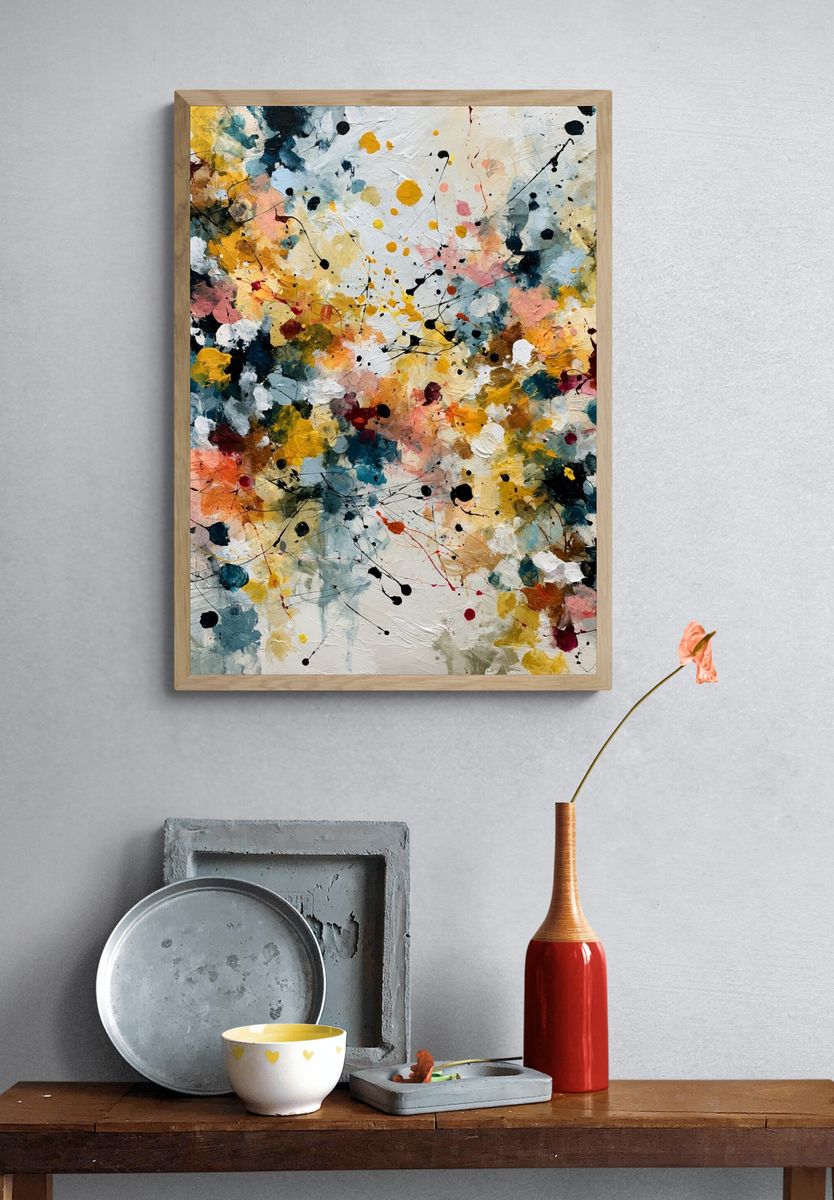 Color Splash Abstract Poster. — room view 3