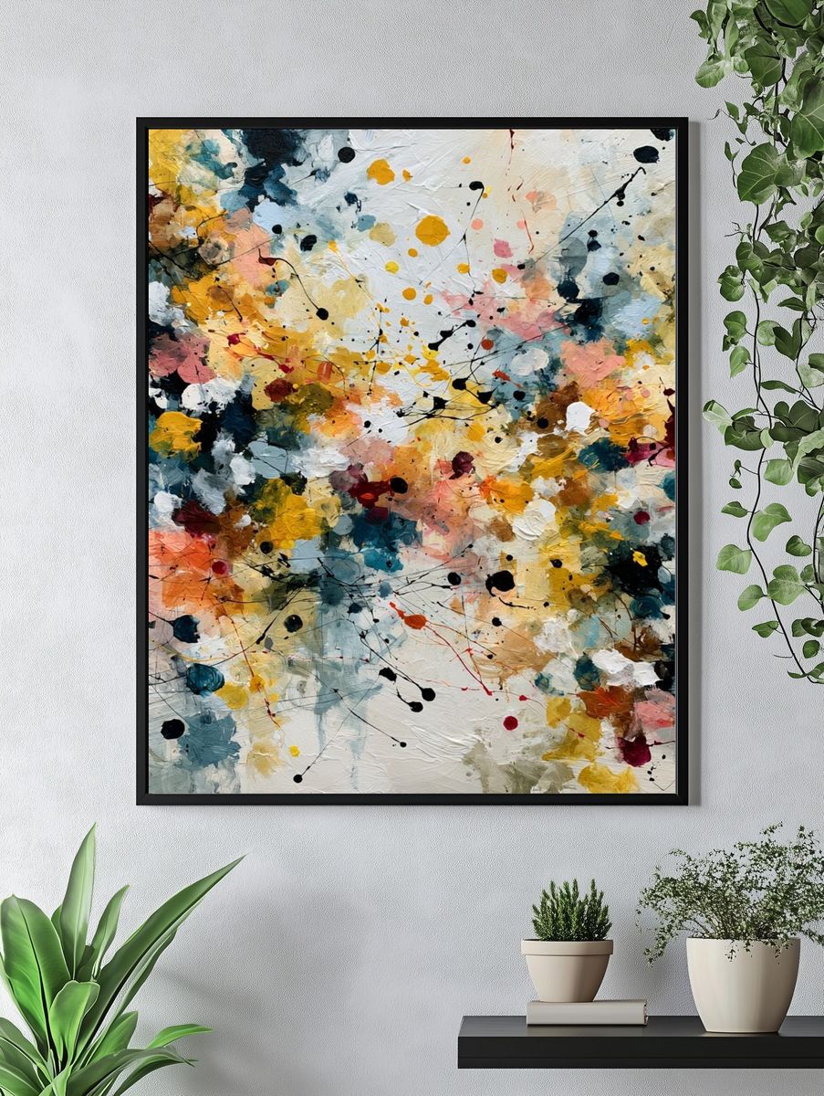Color Splash Abstract Poster. — room view 4