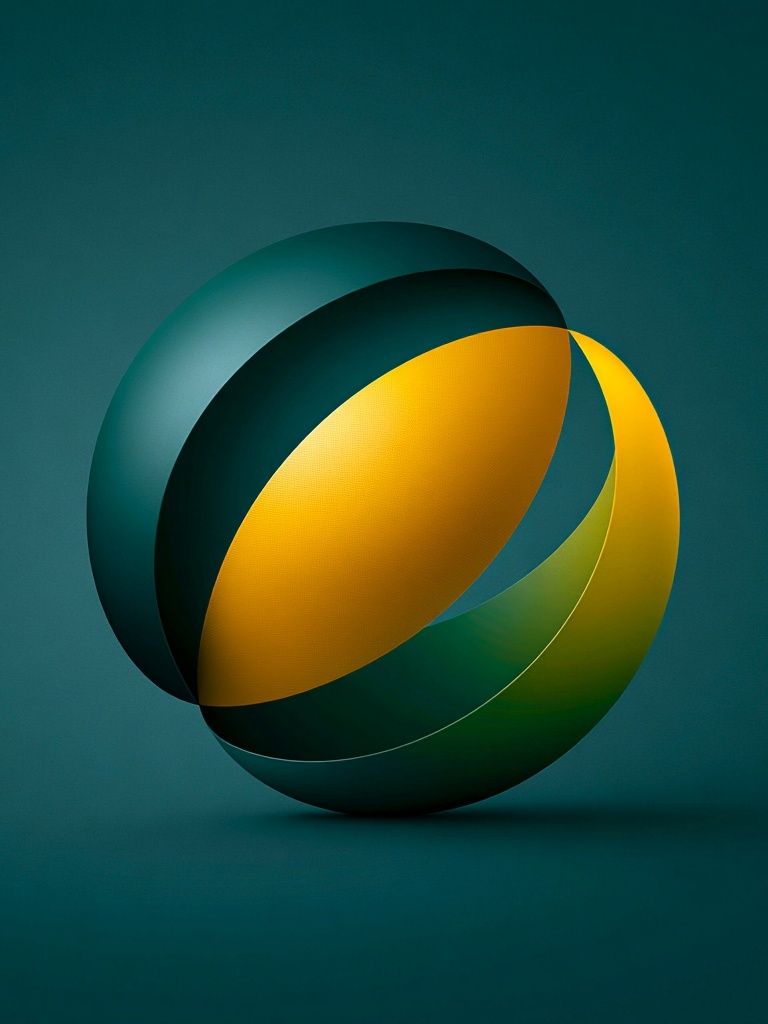 Teal Orb Abstract Poster. poster detail