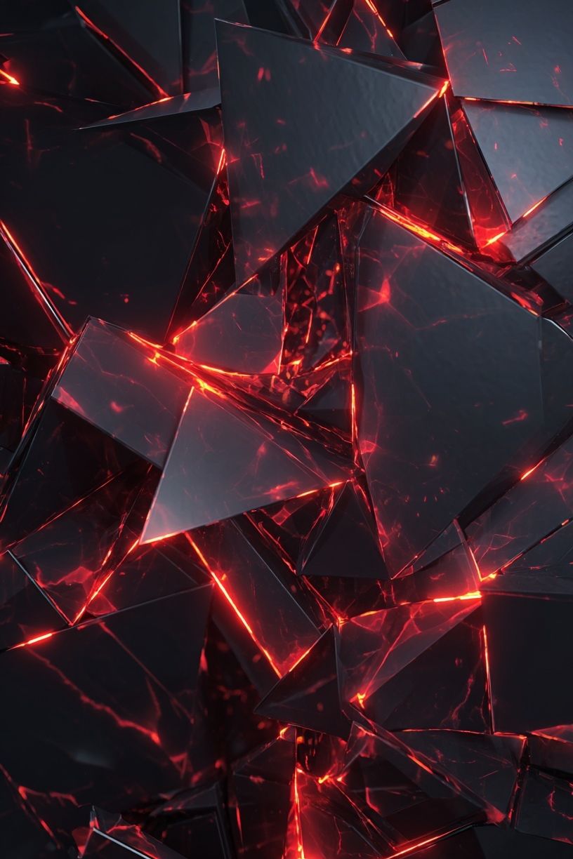 Crimson Shards Abstract Poster. poster — abstract art