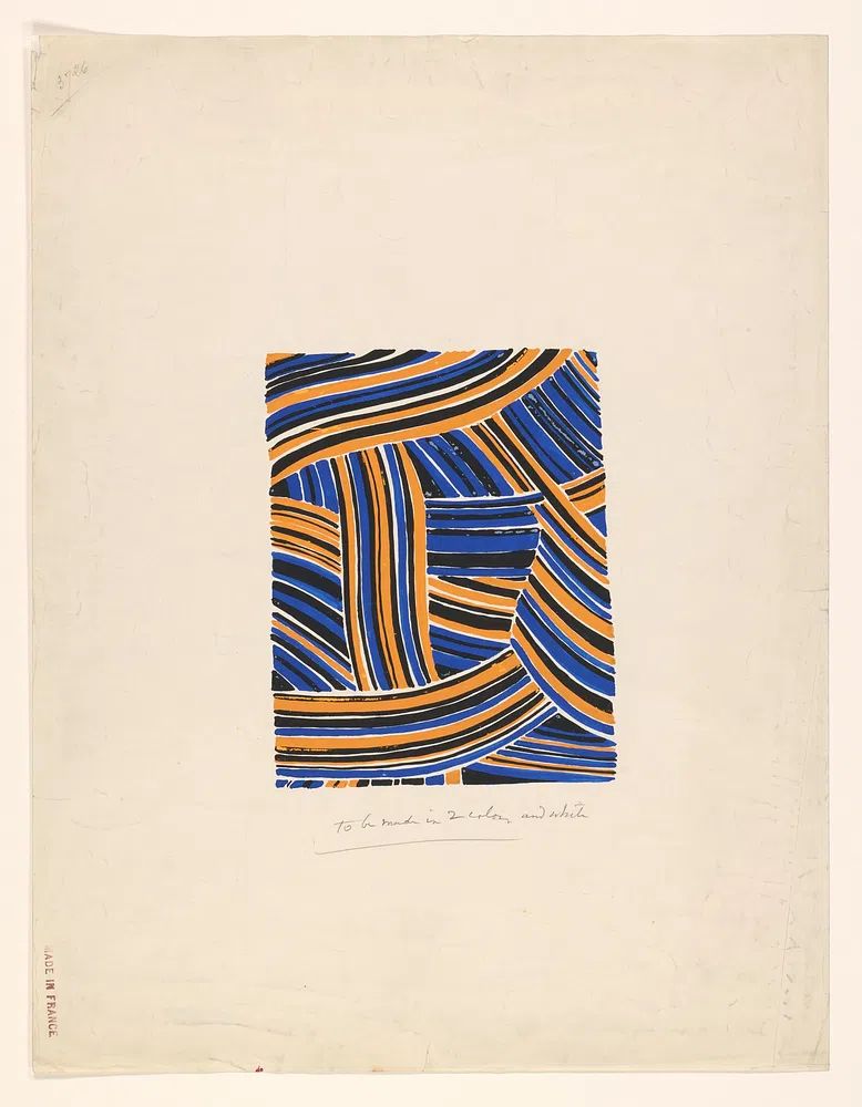 Ontwerp voor een zijden stof. poster — abstract art
