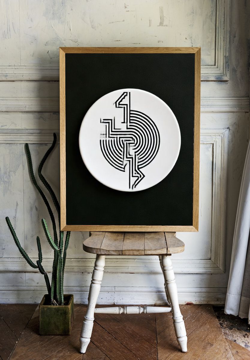 Geometric Spiral Abstract Poster. room preview