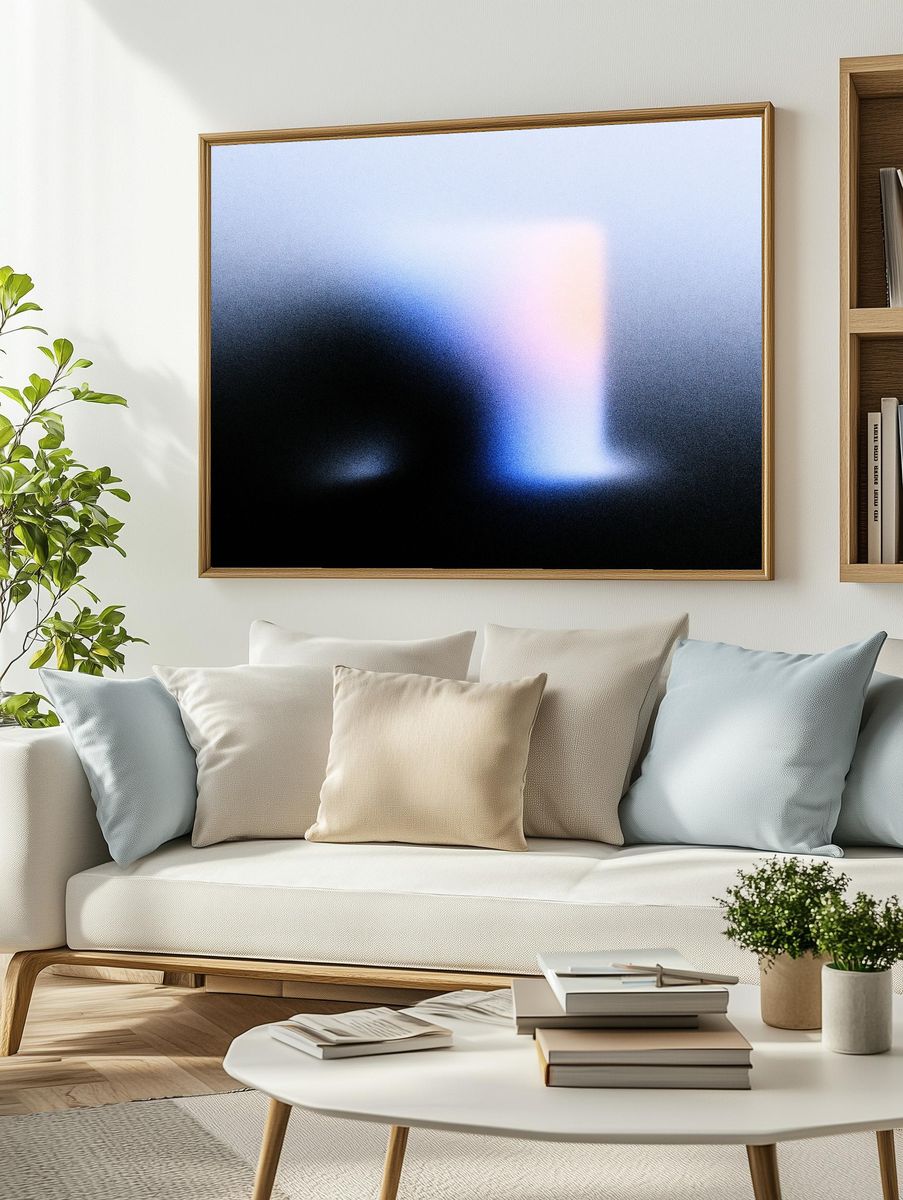 Soft Glow Abstract Poster. — room view 2