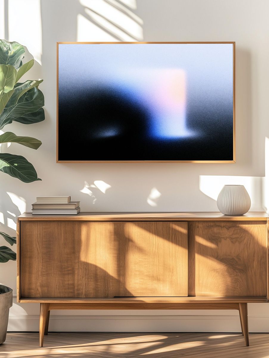 Soft Glow Abstract Poster. — room view 3