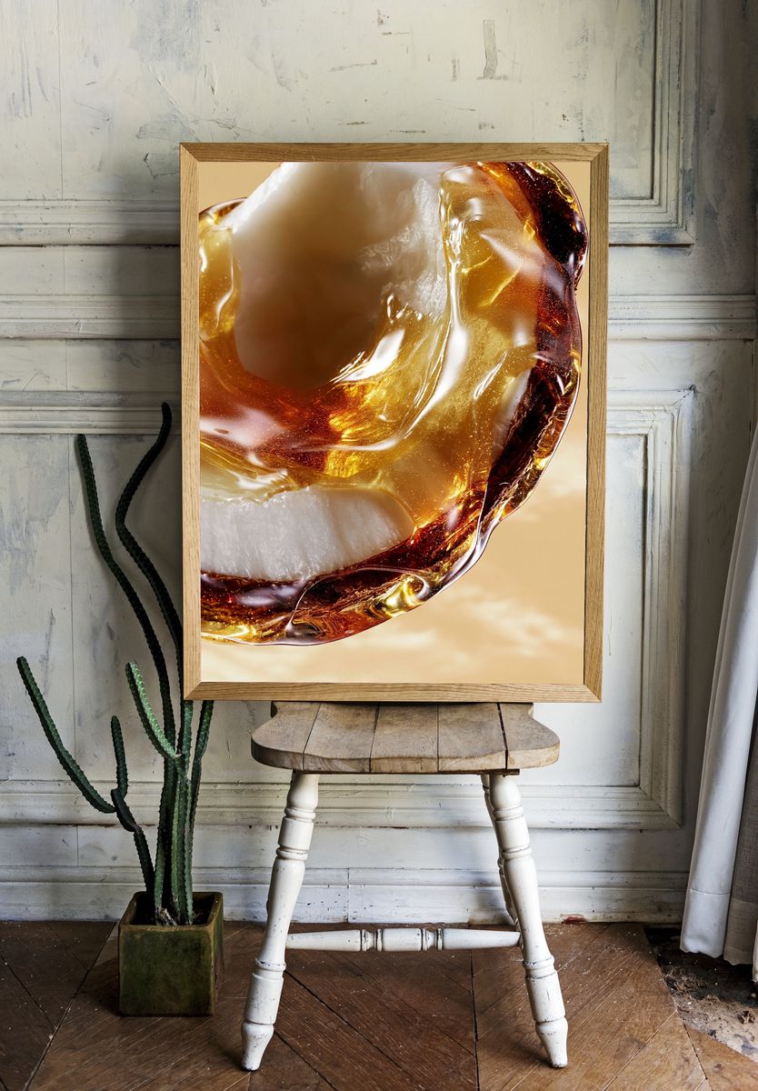Amber Glass Abstract Poster. room preview