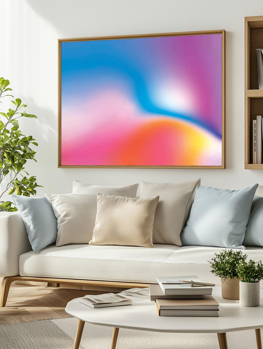 Colorful gradient background design. — room view 2