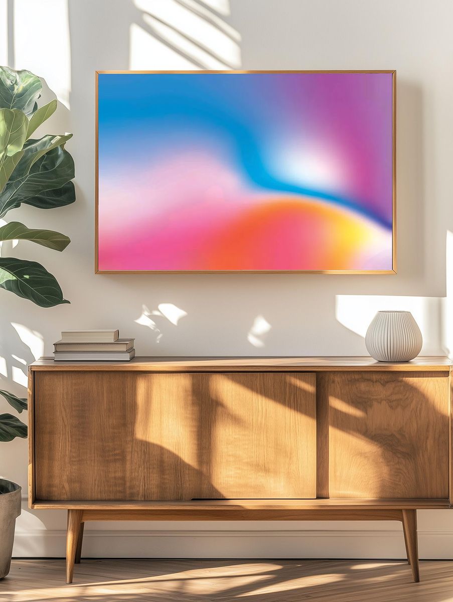 Colorful gradient background design. — room view 3
