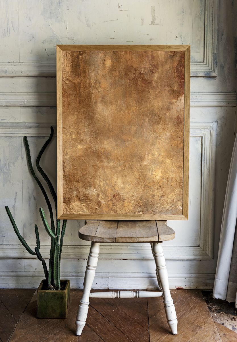 Earthy Stone Texture Abstract Poster. room preview
