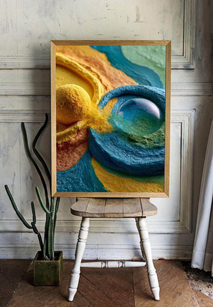 Colorful Orb Abstract Poster. room preview