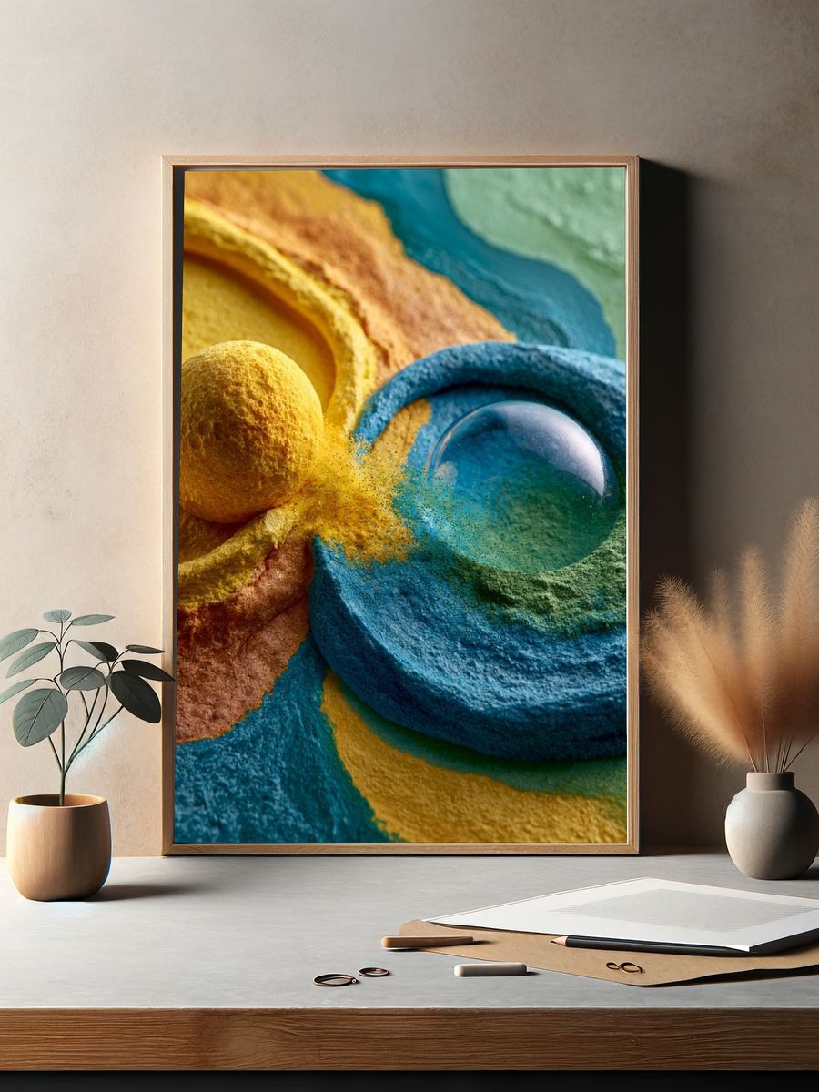 Colorful Orb Abstract Poster. — room view 2