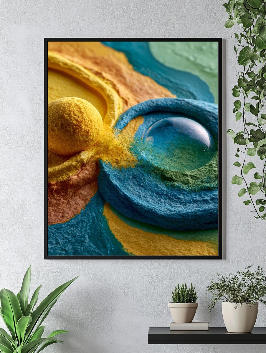 Colorful Orb Abstract Poster. — room view 4