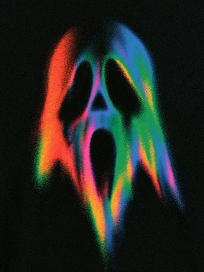 Neon Ghost Abstract Poster.