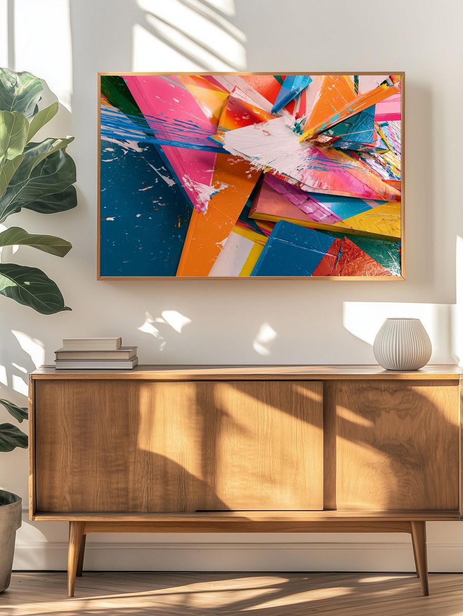 Chromatic Shards Abstract Poster. — room view 3