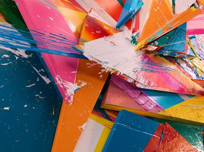 Chromatic Shards Abstract Poster. poster