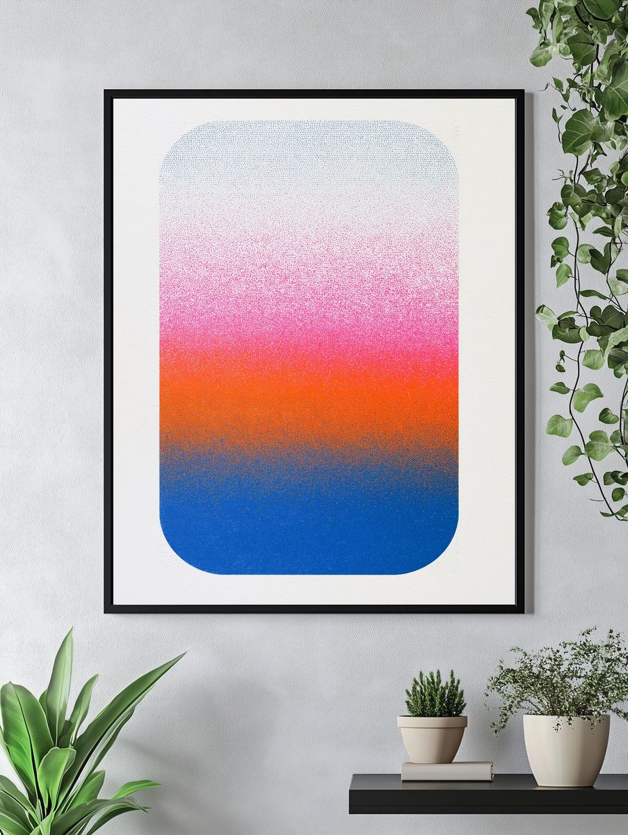 Sunset Gradient Abstract Poster. — room view 4